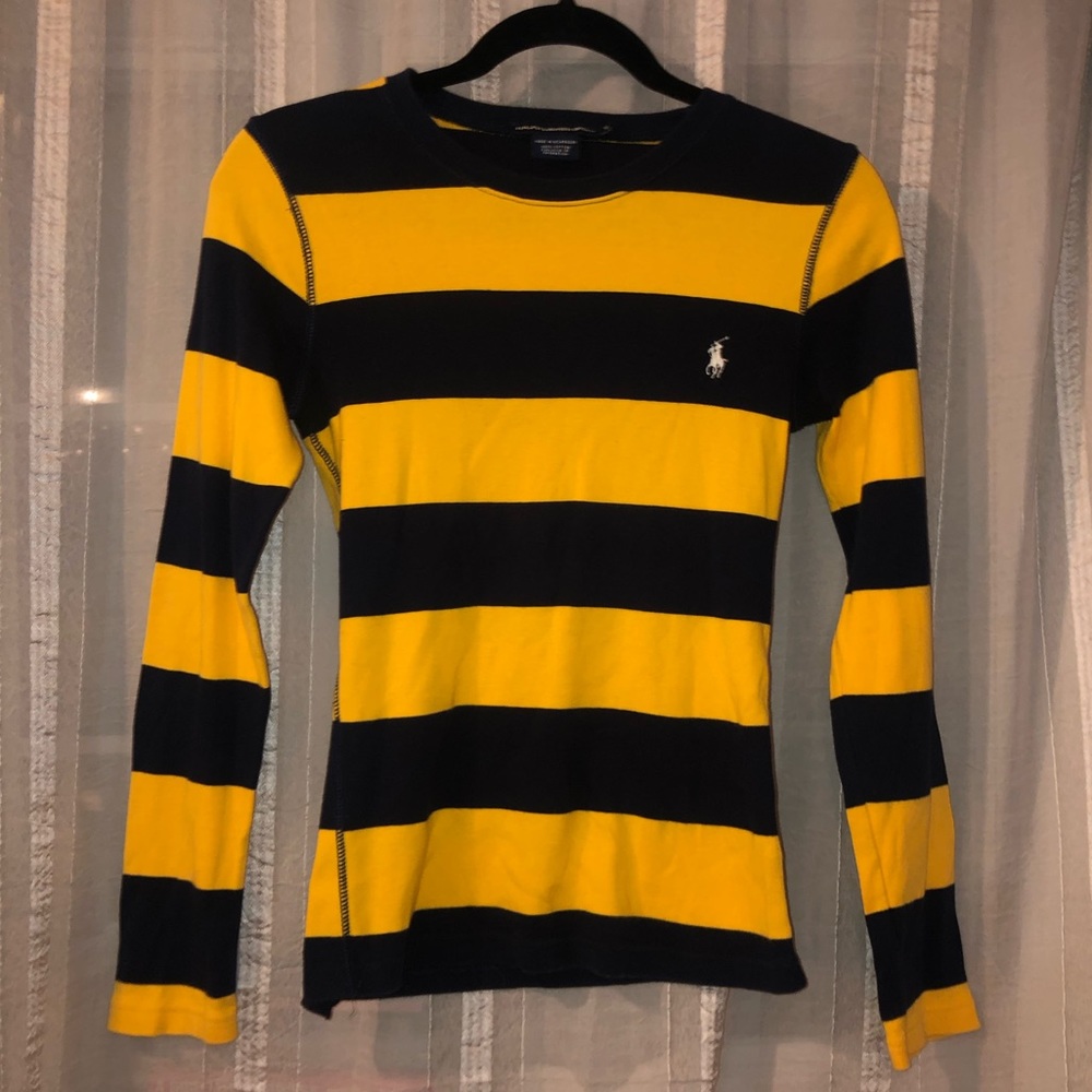 Navy blue/ yellow Ralph Lauren Sport Longsleeve